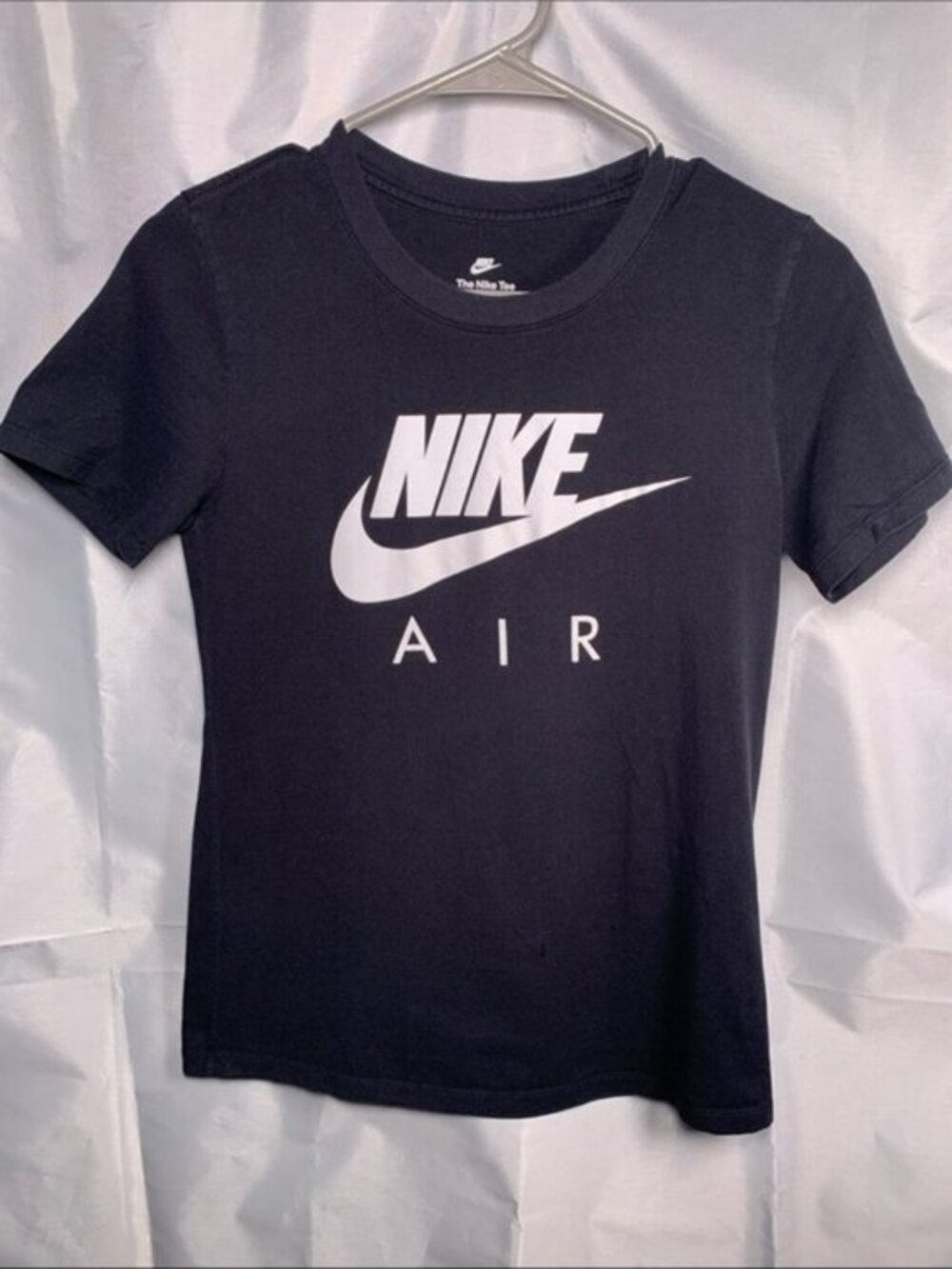 Black Nike Tee Shirt Iconic Swoosh Size XS GUC #5157